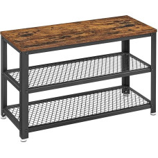 VASAGLE batų suolas batų spintelė batų spinta sėdynės batų stovas 3 pakopos