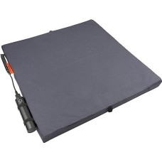 Heated battery seat cushion for outdoor activities, balcony, park bench & camping. Foldable & portable water & dirt resistant with overheating protection & USB connection.
