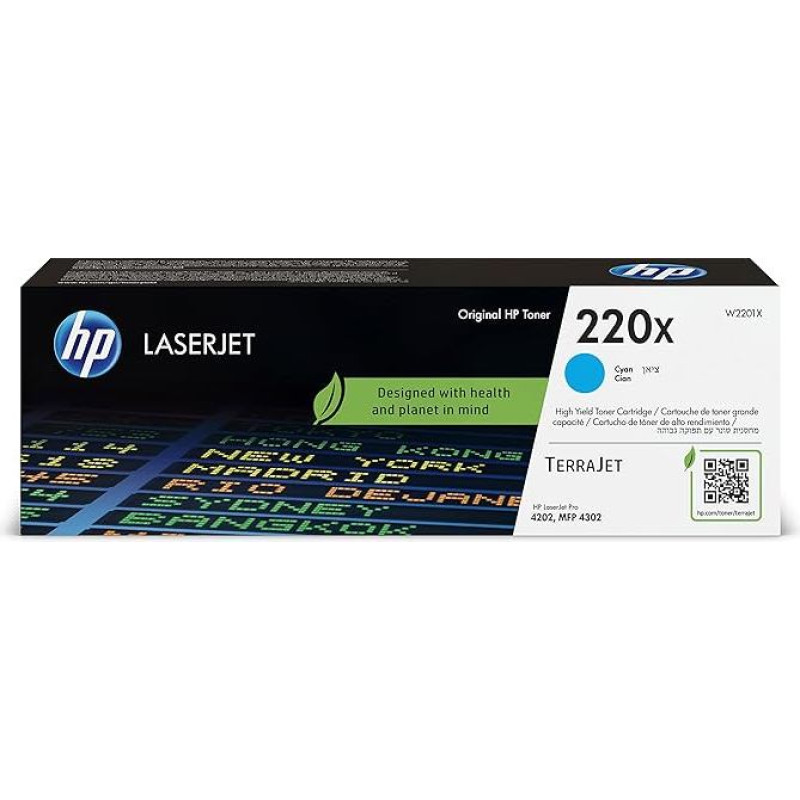 HP 220X Cyan Original Laserjet Toner Cartridge