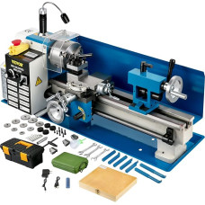 VEVOR Mini Lathe 550 W, Metal Mini Lathe Max. 2500 rpm, Metal Bench Lathe, Metal Mini Lathe, Table Lathe, Thread 12-52 TPI, Mini Lathe Metal, Accessories Including