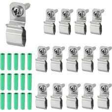 15 Stück Lichterketten-Aufhänger-Haken, LED-Lichtstreifenhalter für 5 x 6 mm breite Streifen, Edelstahl-Kordel-Organizer zum Aufhängen von Weihnachtslicht-Wandkabel-Lichterketten