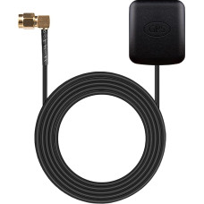 VALTRON GPS antena su SMA jungtimi, aktyvioji GPS navigacijos antena automobiliniam radijui, GPS navigacijos sistemai, automobilio realaus laiko monitoriui, stebėjimo kamerai, maršrutizatoriaus vartams (su magnetu) (V2)