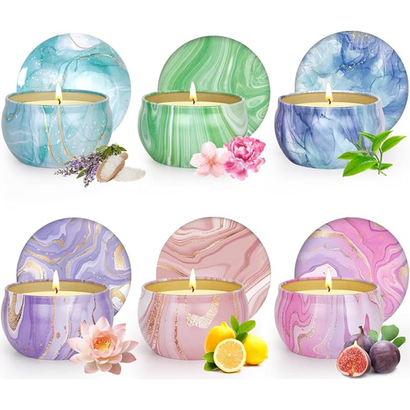 Gifts for Women, Scented Candles Gift Set, Small Gifts for Women, Christmas, Natural Soy Wax Aromatherapy Candles, Perfect Gift for Christmas, Valentine's Day, Mother's Day