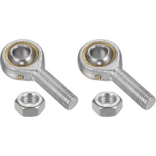 QUARKZMAN 2 Pcs POS12 12mm Bore M12 x 1.75 Male Thread Right Thread Self Lubricating Pivot Joint with Lock Nut