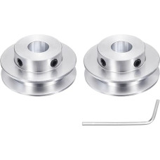 2 vienetų vieno griovelio skriemulys 11mm fiksuotas skylė 40mm OD aliuminio lydinio mechaninis skriemulys su šešiakampiu raktu 6mm PU apvaliam diržui