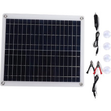 EVTSCAN Leichtes 20 W 12 V tragbares Solarpanel-Kit mit 2 USB-Ausgangsports, 16 x 14 Zoll polykristallines Solarzellenpanel, für Camping, Wohnmobilreisen, Wandern, Rucksackreisen