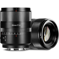 7artisans AF85mm f1.8 viso kadro portretinis automatinis objektyvas, suderinamas su Leica/Panasonic LUMIX S serijos/Sigma L serijos fotoaparatais (juodas)