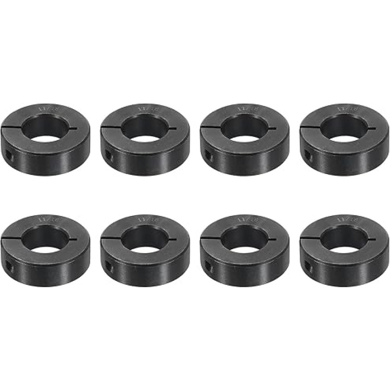 QUARKZMAN Pack of 8 Single Split Wave Collar 11/16