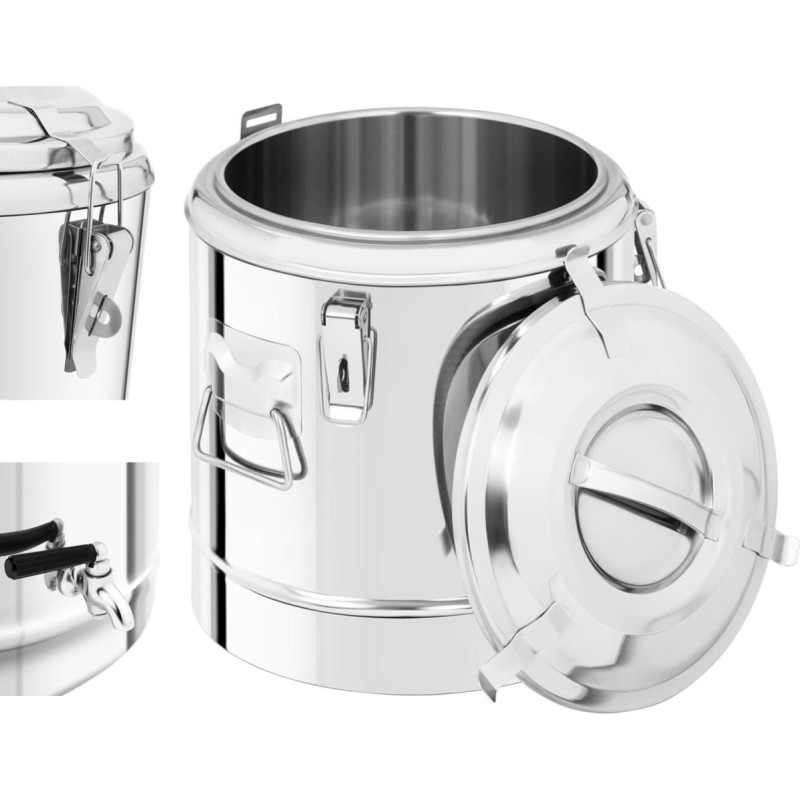 Royal Catering Catering thermos with tap for transporting beverages steel 12L