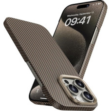 BENKS ArmorTint Case for iPhone 15 Pro Max, Compatible with Magsafe, Ultra Thin Mobile Phone Case Made of Dupont Kevlar 1000D Aramid Fibre, Lightweight Magnetic Protective Case with Camera Protection,