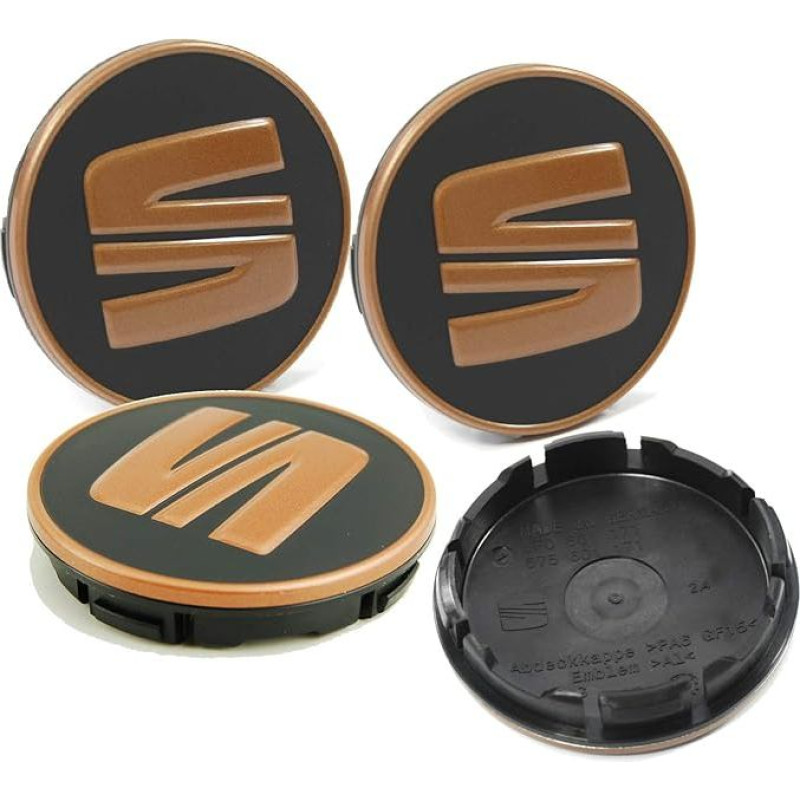 Originalios aksesuarų detalės - 4 dangtelių komplektas Centrinis dangtelis Rato stebulės dangtelis Lieti ratlankiai 5F0601171TVK