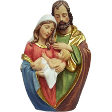 Inmaculada Romero IR Heilige Familie, religiöse Figur, 30 cm, Büste aus Kunstharz, Farbe San Josef, Jungfrau, Maria, Jesuskind