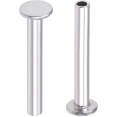 uxcell 100pcs M2 x 14mm Silver Flat Head Rivets Aluminium Half Round Tip