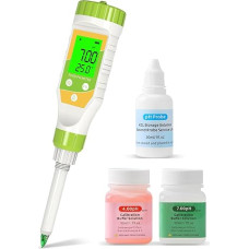 GISNPA Skaitmeninis maisto produktų pH matuoklis su skystųjų kristalų ekranu ir ATC, skirtas mėsos duonai, konservams, sūriui, kietoms medžiagoms, minkštiems dirvožemiams ir vandeniui matuoti