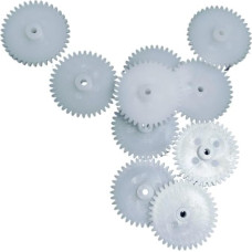 ROJDFCNBW Schneckengetriebe, 10 Stück Kunststoff-Ritzel mit Flacher Welle, 0,5 m, 38 Zähne, 20 x 3,8 mm, 3 mm, Fester Sitz, 383A