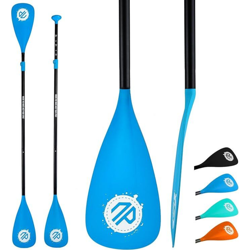 Niphean SUP Paddel, Schwimmfähiges Kajak Paddel in 3 oder 4 Abnehmbaren Teilen, Verstellbares Doppelpaddel für SUP (198–218 cm), Robuste Stand up Paddle