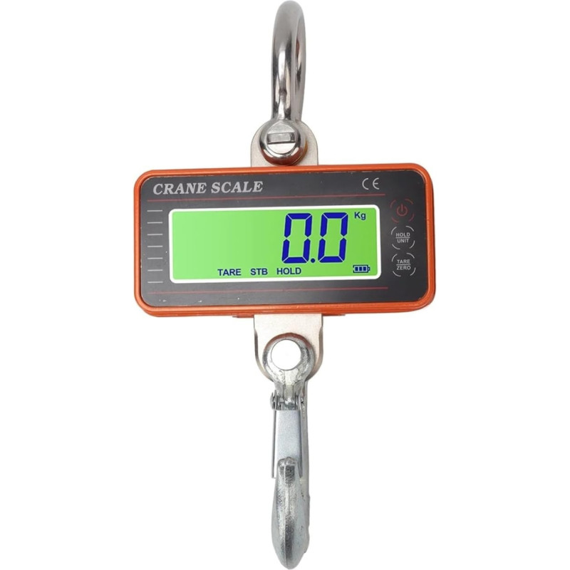 AMEHRU Robuste Hängewaage, LED-Anzeige, tragbare Digitale Kranwaage, 1500 kg, 3000 lb, klare Ablesung for den industriellen Einsatz