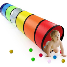 Žaidimo tunelis vaikams, spalvingas kūdikių tunelis, per kurį galima ropoti per 6 pėdų ilgio žaislus, dovana kūdikiams ar šunims, vidaus lauko žaislas