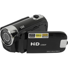 Video Camera Camcorder, 1080P 16MP 16X Zoom HD 2.4 Inch Rotating Screen Camcorder, Handheld Video Recorder with Fill Light & 1/4 Inch Thread Hole for Teenagers Beginners