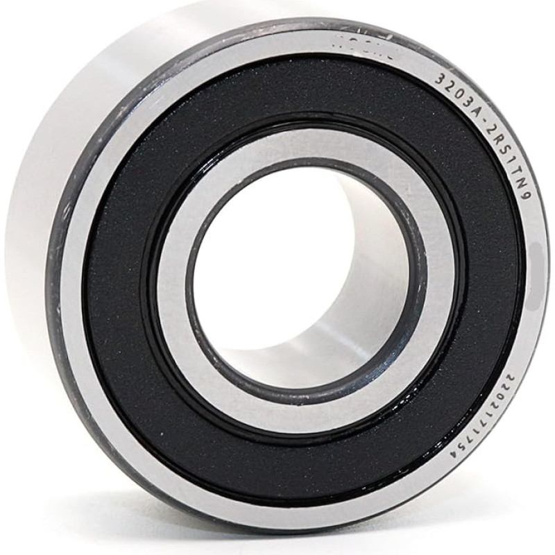 UKWYMIDKS 1PCS 3203A-2RS1TN9 17x40x17.5 5203-2RS Double Row Angular Contact Ball Bearing