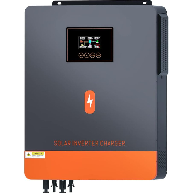 10200 W Solar Inverter 48 V DC to 220 V/230 V AC Pure Sine Wave Inverter Built-in 180 A MPPT Controller 10000 W Hybrid Inverter for Home RV Off-Grid System, for 48 V Lead Acid and