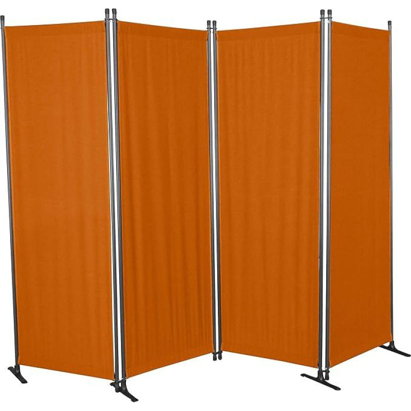 Angerer Freizeitmöbel GmbH Screen - Room Divider & Room Divider Privacy Screen - Outdoor Screen for Wind Protection and Shade on Balcony (4 Pieces, PE Terracotta)