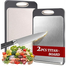 Titano pjaustymo lenta Nerūdijantis plienas Dvipusė saugi maistui Saugi indaplovė Idealiai tinka mėsai ir daržovėms atskirai tvarkyti