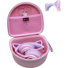 XANAD iClever BTH21 BTH13 BTH19 HS20 HS25 Children's Bluetooth Headphones with Cat Ear (Pink)