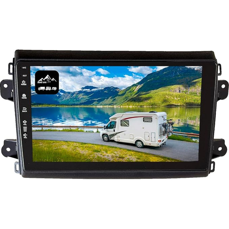 BergGPS FD-9000-F8 9 Inch Sat Nav for Fiat Ducato Motorhomes (from 2021) - Camper Navigation, DAB+ Radio, CarPlay & Android Car, Parking Apps, Europe Maps