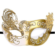 Cupimatch Venecijos maskarado kaukė moterims: Blizganti akių kaukė, skirta Helovino karnavalo vakarėliams