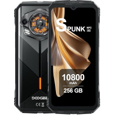 DOOGEE S Punk (2024) 4G Outdoor Smartphone Without Contract, 16GB + 256GB, 6.58 Inch FHD+ Display, Android 14 Mobile Phone, 50MP + 16MP Camera, 10800mAh Battery, IP68 Waterproof, Simlock-Free,