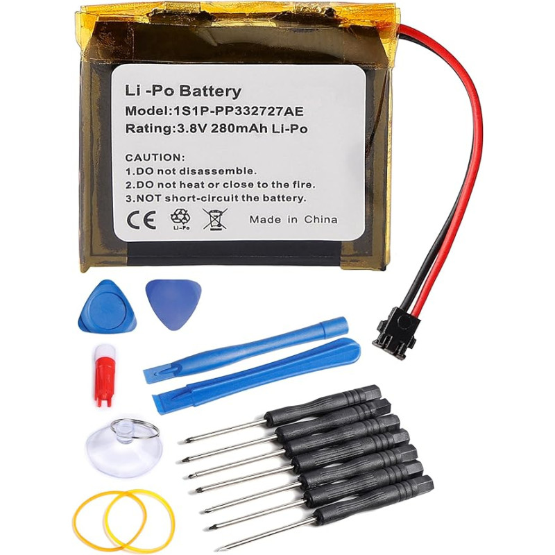 SHAWOROCE akumuliatorius AHB332824HPS Suderinamas su Tomtom Adventurer Golfer 2 Runner 1 2 3 Spark 1 2 3 Cardio GPS Music Sport Watch Smartwatch Fitness Tracker ličio jonų ličio polimero akumuliatorius 3,8 V 280 mAh +