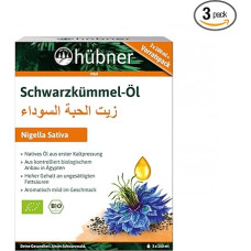 Organic black cumin oil from controlled organic cultivation, cold pressed, 100% pure, 3 x 100 ml