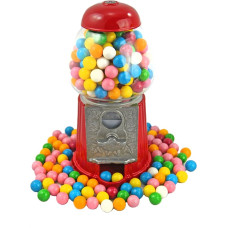 Bubblegum Dispenser Glass/Metal Red Retro