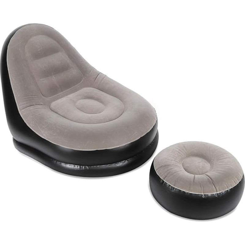 Natudeco Pripučiama laisvalaikio sofa Pripučiama laisvalaikio sofa Sulankstoma išskleidžiamoji sofa kėdė su kojūgaliais Pripučiama paplūdimio poilsio kėdė Poilsio kėdė Pripučiama sofa svetainei Balkonas Sodas