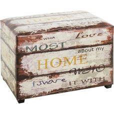 HAKU Möbel Dirbtinė oda MDF Sėdynė Skrynia Matmenys W 58 cm x H 42 cm x D 39 cm Stilius: Pramoninis