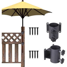 VANROUG Heavy Duty terasos skėčio laikiklis skėčio laikiklis denio turėklų montavimo laikiklis denio tvora balkonas terasa lauko terasa ir tt (2)