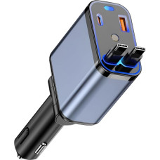 JNNJ Car Charger Adapter, Retractable Car Charger Adapter, Quick Charge Car Charger Adapter, 4 in 1 Cigarette Lighter Car Charger, Automotive Universal Interior Decorative Accessories