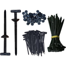 Universal-Kabelbinderschnalle, Nylon, 50 Stück, Nylon-Kabelbinder-Schnalle, robust, selbstsichernd, langlebig, Mehrzweck-Kabelbinder-Werkzeug, löst schnell verschiedene Probleme mit der