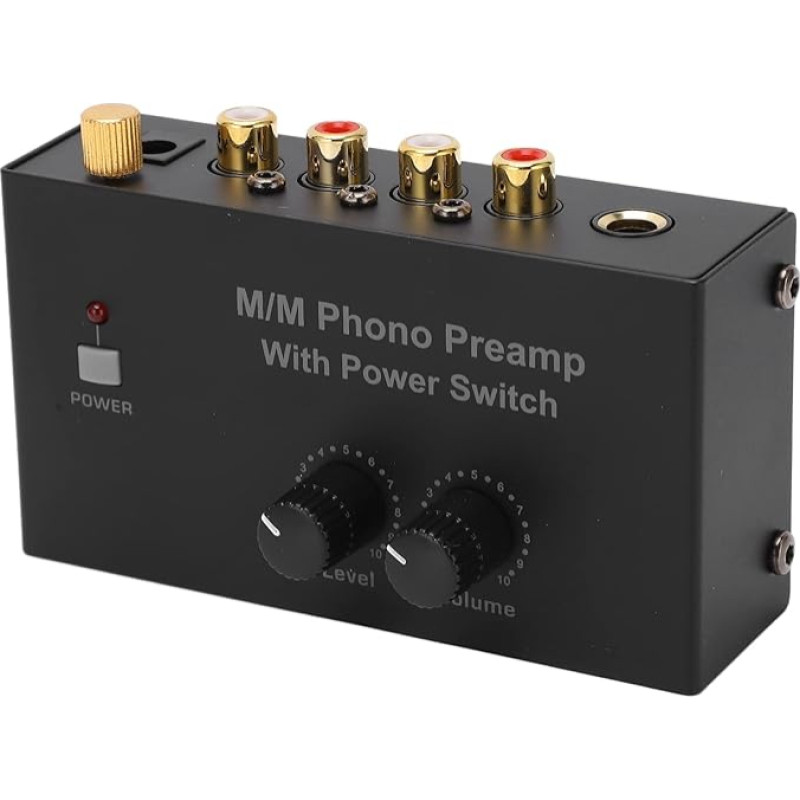 Changor Phono Preamp, PP500 Portable Multi-Connection Mini EU Standard 100-240VAC Turntable Volume Control Preamp with Power Switch for Vinyl Turntable