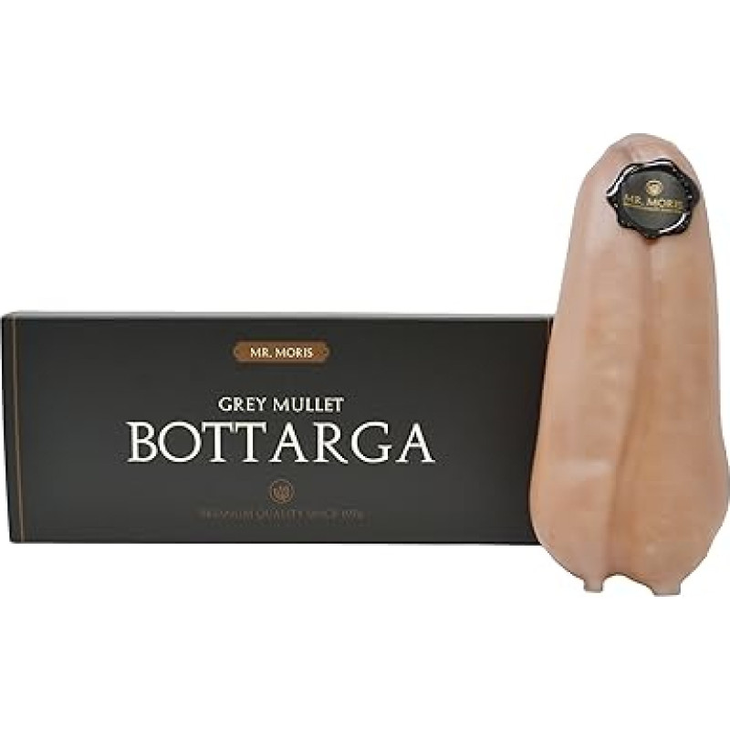 Mr Moris Bottarga Premium Quality Kosher with Wax (Mullet) (Medium - 125 g approx)
