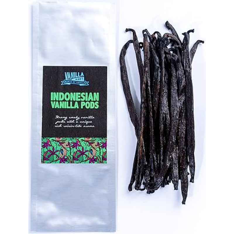 Vanilla Mart Indonezijos Tahitensis vanilės pupelės (5 kapsulės)