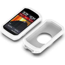 Aukščiausios kokybės silikoninis dėklas ir ekrano apsauga [suderinama su Garmin] Edge 1050 - patvarus, atsparus įbrėžimams, neslystantis dangtelis (baltas)