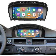 Road Top CarPlay Screen, 8.9 Inch Car Radio Stereo for BMW 3/5 Series E90/E91/E92/E93/E60/E61 2008-2013 Year with CIC System, Car Radio with Narrow Bezel for CarPlay/Android Auto/MirrorLink