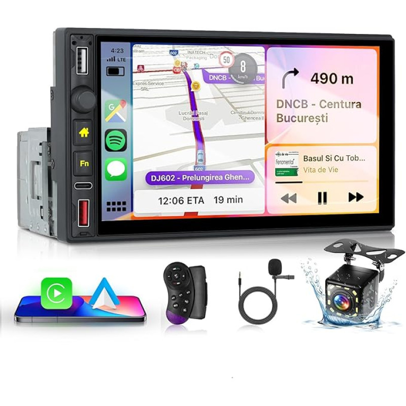 Hodozzy 1 DIN automobilinis radijas su 