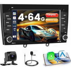 Roinvou 4+64G automobilinis radijas Peugeot 408 2010-2024 Android su belaidžiu Carplay Android automobilinis 7 colių jutiklinio ekrano radijas su Mirror Link GPS Bluetooth WiFi FM/RDS EQ SWC atbulinės eigos kamera