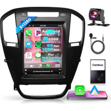 6G+128G 8 Core Wireless Carplay Android Car Radio for Opel Insignia Buick Regal 2009-2013 9.7 Inch Car Radio with Android Car GPS Navigation WiFi Mirror Link Bluetooth FM/RDS/DSP EQ/USB/SWC Rear View