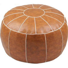 zefen Dekoratyvinis Pouf Footstool Apvalus neužpildytas odinis Osmanų pagalvėlė saugojimo sėdynė arba poilsio kojos Grindų kėdė pėda Gyvenamasis kambarys Miegamasis Vaikų darželis ir vestuvės