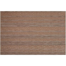 Tischset Rechteckig Leder, 6 komplektai Streifenmuster Rechteck Platzsets, Küchen-Tischsets für Esstisch, 45x30cm, Braun