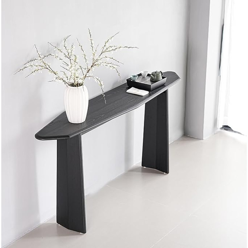 ZIGTUEI Schmal Konsolentisch, Moderner Eingangstisch, Einfacher Wohnzimmer-Sofatisch, Wohnzimmer-Aufbewahrungstisch, für Wohnzimmer, Hallyway, Eingang(140x80cm/55.1x31.5in)